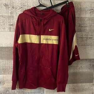 Nike Florida State University Hoodie and Shorts Set size large FSU